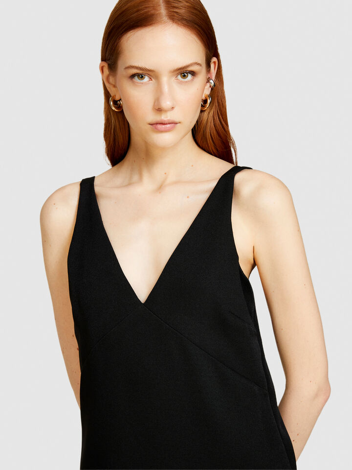 Short dress with eyelets - women's short dresses - Black | Sisley image number 5